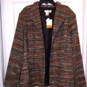 NWT Womens Goldwater Creek size 2x tweed Blazer